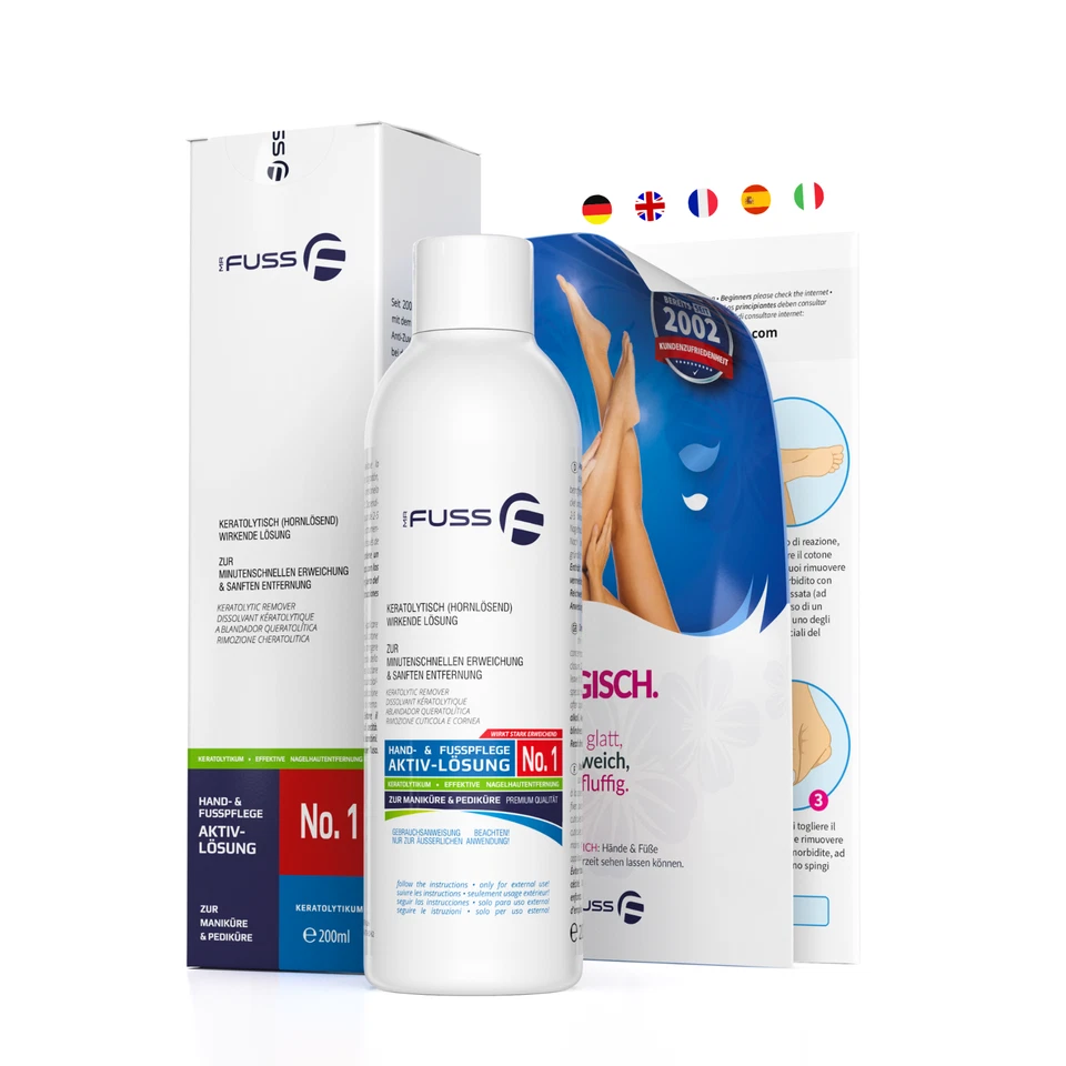 Mr. Fuss Lösung No. 1 -stark erweichend- Pediküre 200ml Hornhautentferner