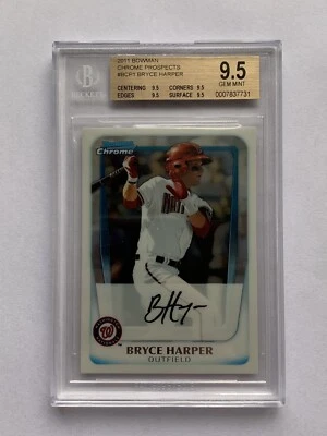Bryce Harper Bowman Chrome Beckett Graded Rookie Card - Image 1 of 2