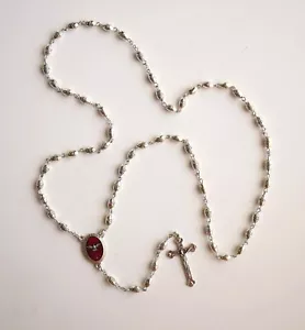 Special Holy Spirit Pweter Rosary with Silver Tone Beads - Picture 1 of 6