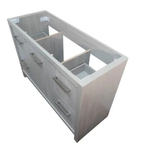 48 in. Single Wooden Vanity  in Gray Pine with White Ceramic Top - Picture 1 of 13