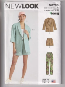 6780 NEW LOOK - Oversized JACKET PANTS SHORTS - Sz10/12/14/16/18/20/22 B32.5-44" - Picture 1 of 2