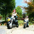 Motorcycle Sculpture Garden Ornaments Lawn Figurine Naughty Gnome Statues