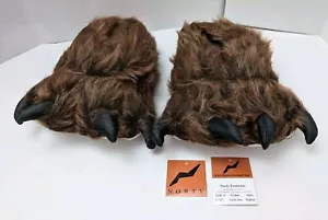 Grizzlybär Pfote Hausschuhe pelzige Tierfüße Kralle Hausschuhe für Männer & Frauen Medium - Bild 1 von 5