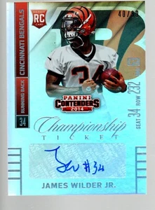 2014 Panini Contenders Championship Ticket Autograph #137A James Wilder Jr 40/99 - Bild 1 von 1
