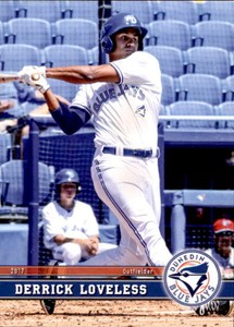 2017 Dunedin Blue Jays Grandstand #19 Derrick Loveless Solon Iowa Baseball Card