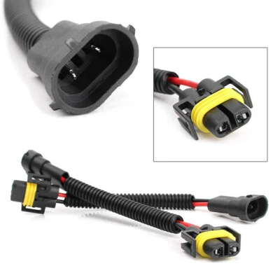2pcs H11 H8 H9 Fog Light Extension Wiring Harness Plug Adapter Socket Connector - Image 1 of 4