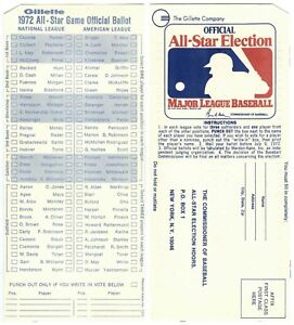 1972 MLB ALL-STAR BASEBALL GAME UNUSED FAN BALLOT@ATL. BRAVES~LAST YEAR CLEMENTE