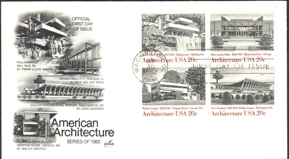 US Scott #2022a "American Architecture " FDC - Image 1 of 1