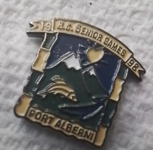 B.C. Pin P4 vintage Seniours Games Port Alberni - Imagen 1 de 2