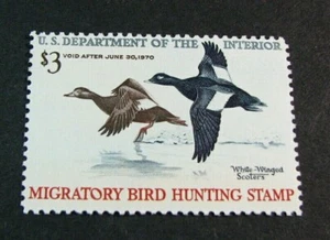 US  Duck Stamps Scott# RW36 White-winged Scoters 1969 MNH L494 (1) - Picture 1 of 2