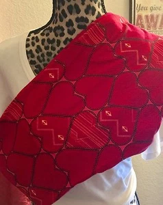 LULAROE NEW UNICORN PATCHWORK HEARTS LEGGINGS RED BLACK TC TALL CURVY BNWT - Picture 1 of 2