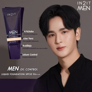 IN2IT Men Matt Oil Control Liquid Foundation SPF 30 PA+++ Waterproof Lightweight - Picture 1 of 6
