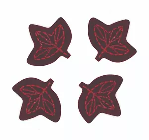 Rotes Blatt Patch Ausschnitt Aufbügeln Aufnähen (1 3/4 Zoll) Menge 4 - Bild 1 von 2
