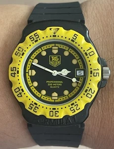 TAG Heuer Formula 1 Vintage 380.513 Yellow Quartz - Picture 1 of 8