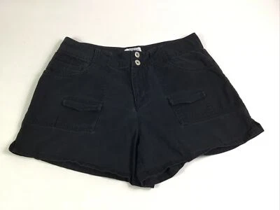 Carolina Blues 短裤女式 12 码热裤黑色牛仔腰 30 英寸 — 第 1/4 张图片