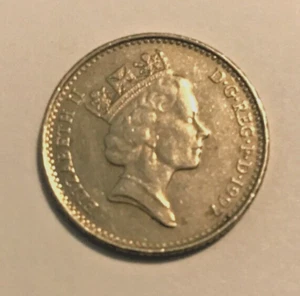 1997 UK 10 PENCE QUEEN ELIZABETH II LION COIN KM#938B - Picture 1 of 2