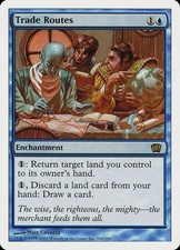 MTG 4X 8TH EDITION TRADE ROUTES NM MAGIC THE GATHERING RARE BLUE ENCHANTMENT