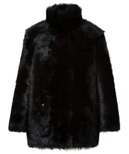 AKRIS Lord Lamb Fur Jacket Short Coat in Black Size 10 — $4,990 - Picture 1 of 8
