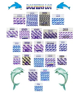 LOTE DE 100 2,5 MIL DELFINES APPLE MINI BOLSAS CON CREMALLERA AZUL DELFINES MORADOS - Imagen 1 de 11