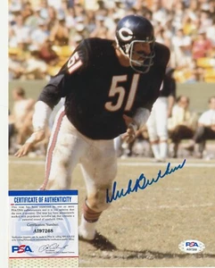 DICK BUTKUS CHICAGO BEARS PSA AUTHENTICATED ACTION SIGNED 8x10 - Picture 1 of 1
