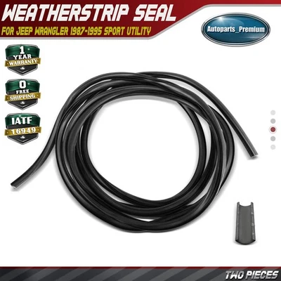 2x Sello de resistencia al clima con moldura reveladora para Jeep Wrangler 1987-1995 SUV 2 puertas Foto 1 de 4