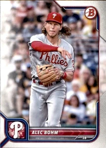 2022 BOWMAN BASE VETERAN PAPER #31 ALEC BOHM PHILADELPHIA PHILLIES - Picture 1 of 2