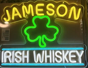 Jameson Irish Whiskey Neon Sign 12"x16" Lamp Bar Light Glass Beer Pub Decor Gift - Picture 1 of 5