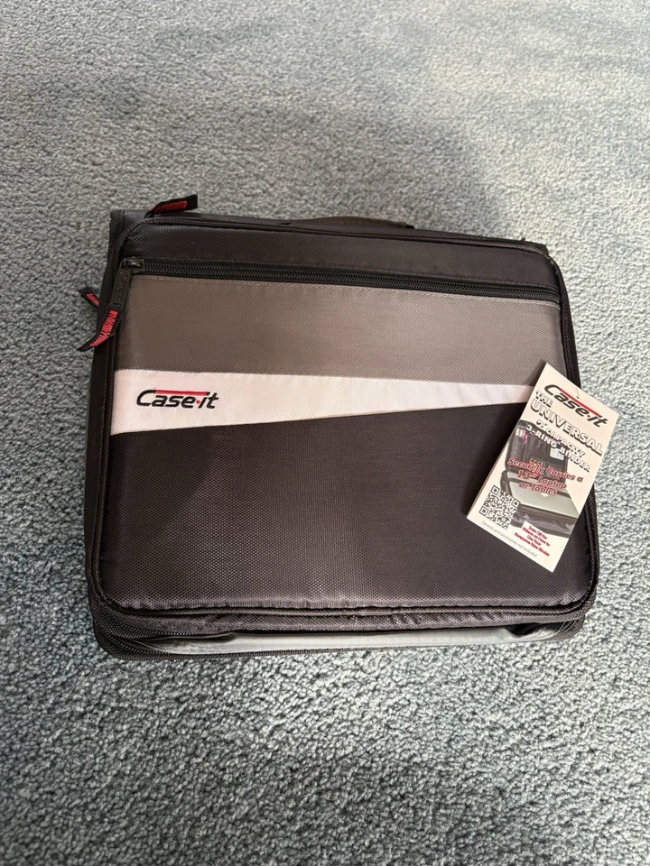 Carpeta con cremallera de 2 pulgadas 3 anillos en D con estuche acolchado para computadora portátil estación de trabajo hombro Foto 1 de 4