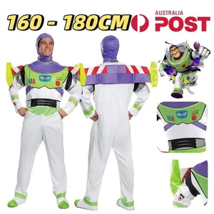 Adults Toy Story Buzz Lightyear Cosplay Costume Hat Jumpsuit Book Week Halloween - Picture 1 of 10