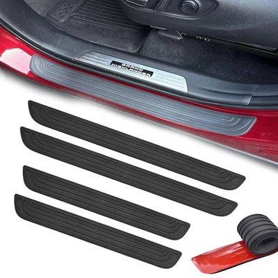 4xPanel de cubierta de umbral de puerta de coche protector de paso pegatina universal para Mazda Foto 1 de 4