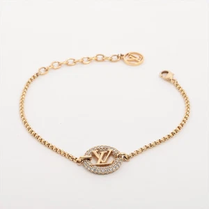 Louis Vuitton M00758 Brasserie Louise Bye Nyte DP3272 Bracelet GP×Rhinestone Gol - Picture 1 of 6