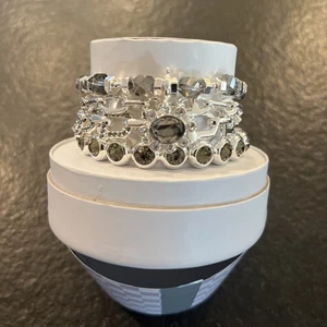 RING BOMB PARTY SUMMER STACKS 2025 ST60722 A DIVA SHINES BRIGHT SILVER - Picture 1 of 5