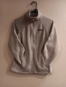 Columbia Sportswear Jacke Damen Gr. Small hellgrau Fleece durchgehender Reißverschluss - Bild 1 von 6