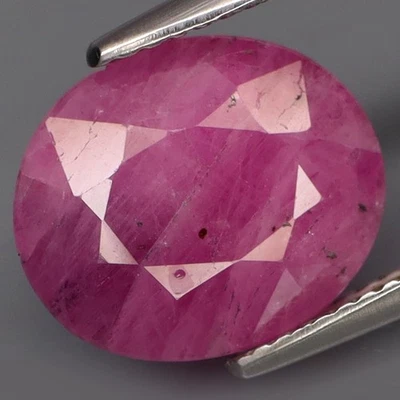 6.54Ct.Museum Gem! Natural BIG Purplish Pink Normal Heated Ruby Mozambique - Image 1 of 4