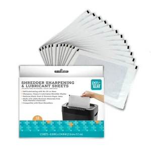 Pen + Gear Self-Lubricating Paper Shredder Sheets, 12 count - Picture 1 of 5