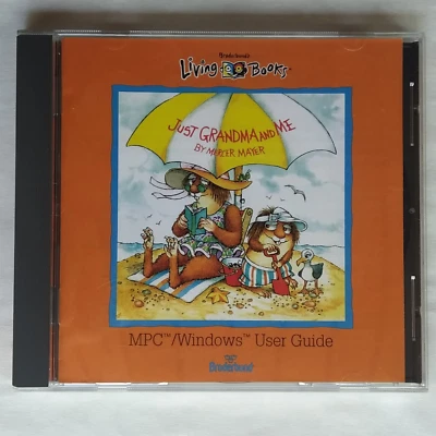 JUST GRANDMA AND ME, MERCER MAYER, PC Windows 3.1 1992 CD-ROM Living Books - Immagine 1 di 3