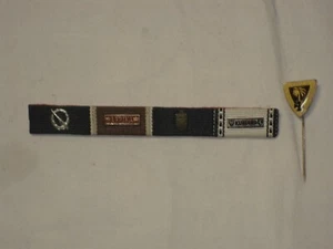 WW2 German 1957 Pattern Ribbon Bar Africa Lapland Shield Kurland Title - Picture 1 of 5