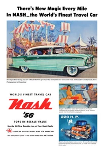 Disneyland - Peter Pan Pirate Ship & 1956 Nash - Unique Vintage-Style Poster! - Picture 1 of 7