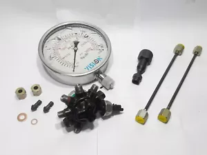 Spherical Common Fuel Rail with 2100 Bar High Pressure Liquid Filled S.S Gauge - Picture 1 of 7