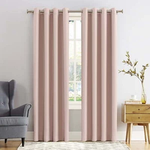 Energy Efficient Blackout Grommet Single Panel Window Curtain, 54" x 84" - Picture 1 of 5