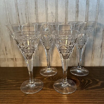 Royal Limited 24% Lead Crystal Water Goblet (s) Glass RLZ7 Czech 10-oz Lot of 4 - Image 1 of 4