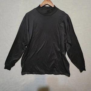 Herren Lands End Schwarz Langarm Pullover Rollkragen Größe XL - Bild 1 von 7