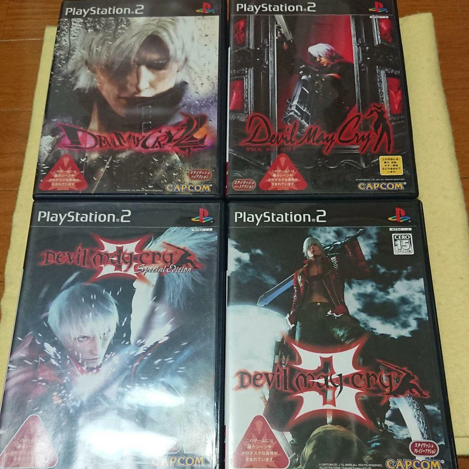 PS2 Devil May Cry 1 & 2 & 3 & 3 Special Edition game set Japan - Image 1 of 1