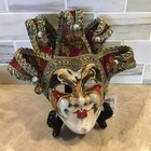 Vintage Maschera del Galeone Jester Italian Venetian Mask wall hanging