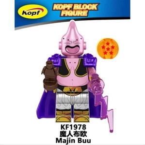 2 inch Custom DragonBall Z Majin Buu holding chocolate Minifigure with Base - Picture 1 of 1