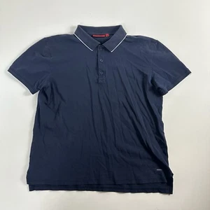 Boss Hugo Boss Polo Shirt S/S Regular Fit Blue Mens Size Large Pima Cotton - Picture 1 of 8