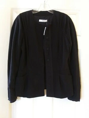 PRADA Black Pleated Top Blazer suit Jacket 42 pockets snap closure - Image 1 of 4