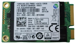 Disque SSD Samsung PM851 MZ-MTE128D 128 Go mSATA 80 %-89 % santé - Photo 1/2