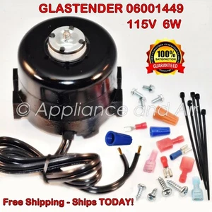06001449 GLASTENDER OEM Condenser Fan Motor 115V + Instr. Hardware, Ships TODAY!