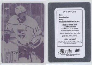 2022-23 Upper Deck Extended Series Printing Plate Magenta 1/1 Anze Kopitar #T-33